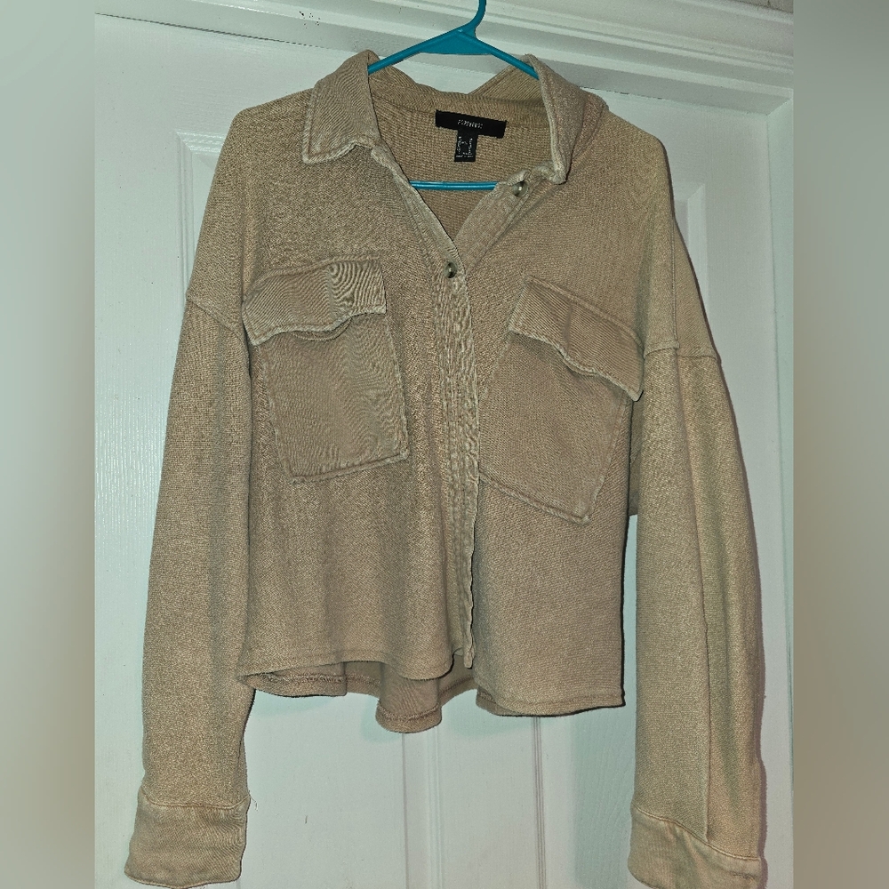 Forever 21 Tan Teddy Jacket